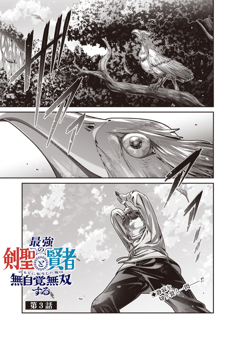 Saikyou no Kensei to Kenja no Moto ni Tensei Shita Ore wa Mujikaku Musou suru - Chapter 3.1 - Page 1